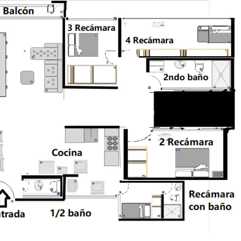 Mexicaníssima 4BR, 4 to 11 guests in Coyoacán - Apartamento de 4 habitaciones - 60