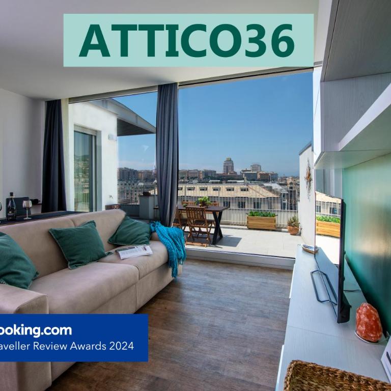 Attico 36 e 49 con terrazza vista mare e parcheggio grande - One-Bedroom Apartment with Sea View and Terrace - 2
