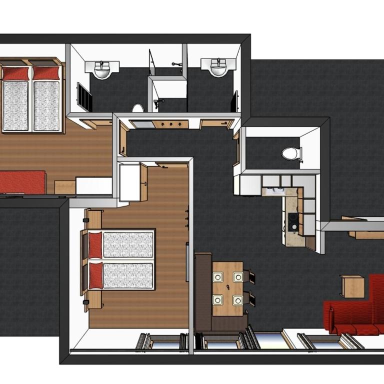 Haus Christina - Apartment mit 2 Schlafzimmern und Balkon - 1