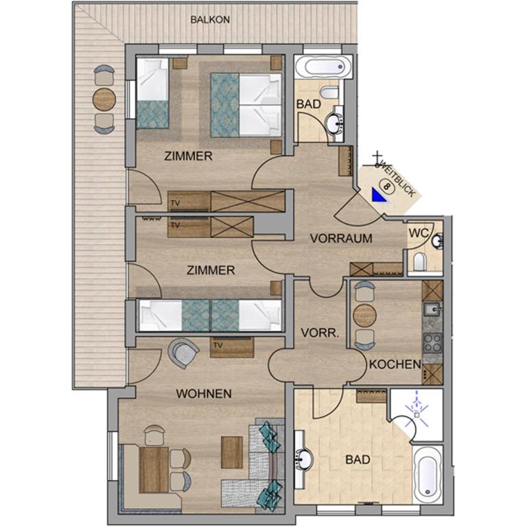 Appartements Schedererhaus - Apartamento de 2 dormitorios con balcón - 10