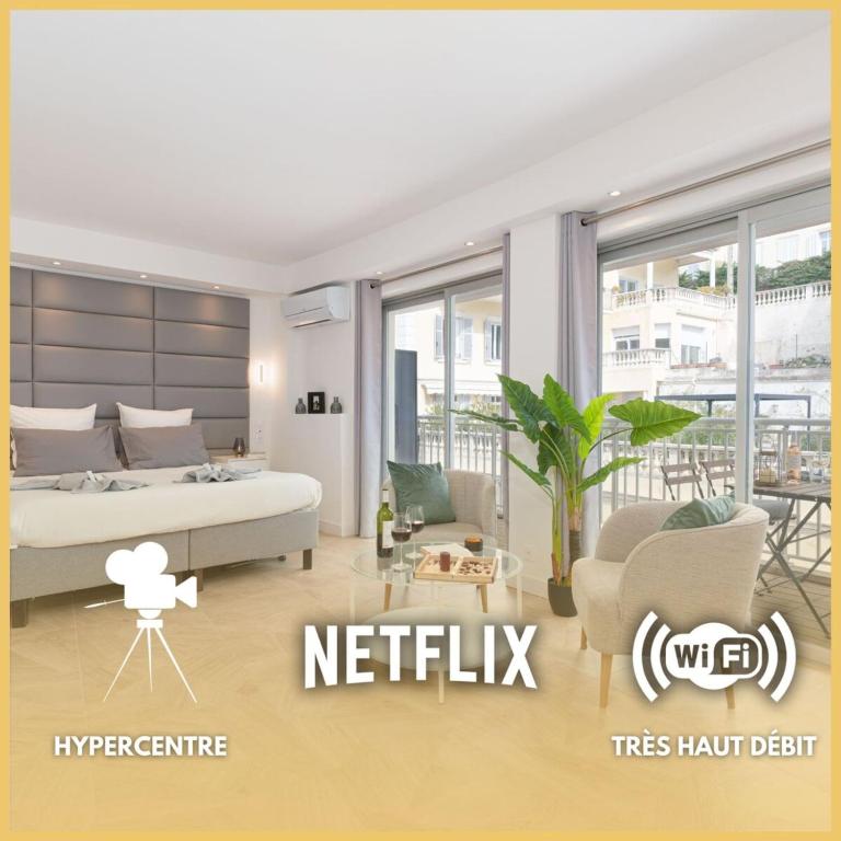 Le Louis Blanc - Hypercentre - 100m Suquet - Clim - Studio Lit King-Size Deluxe - 89