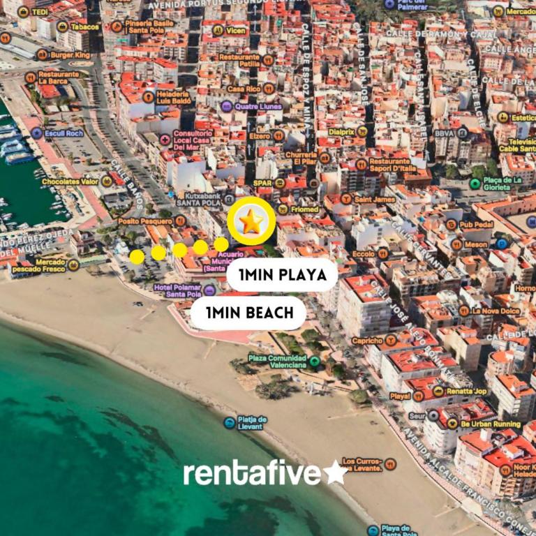 rentafive - Centro - 1min playa - Ascensor - Apartamento - 1