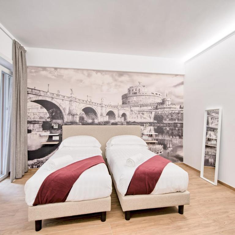 Caesar's quarters - private rooms in Rome - Camera Matrimoniale/Doppia con Letti Singoli con Balcone - 5
