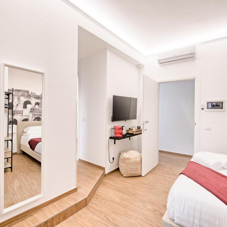 Caesar's quarters - private rooms in Rome - Camera Matrimoniale/Doppia con Letti Singoli con Balcone - 7