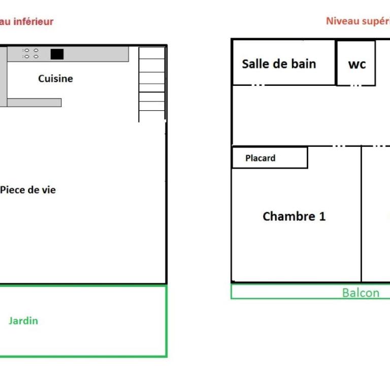 Résidence Hermitage Ii - Duplex jardin au calme, proche pistes et centre MAE-1071 - Appartamento - 12