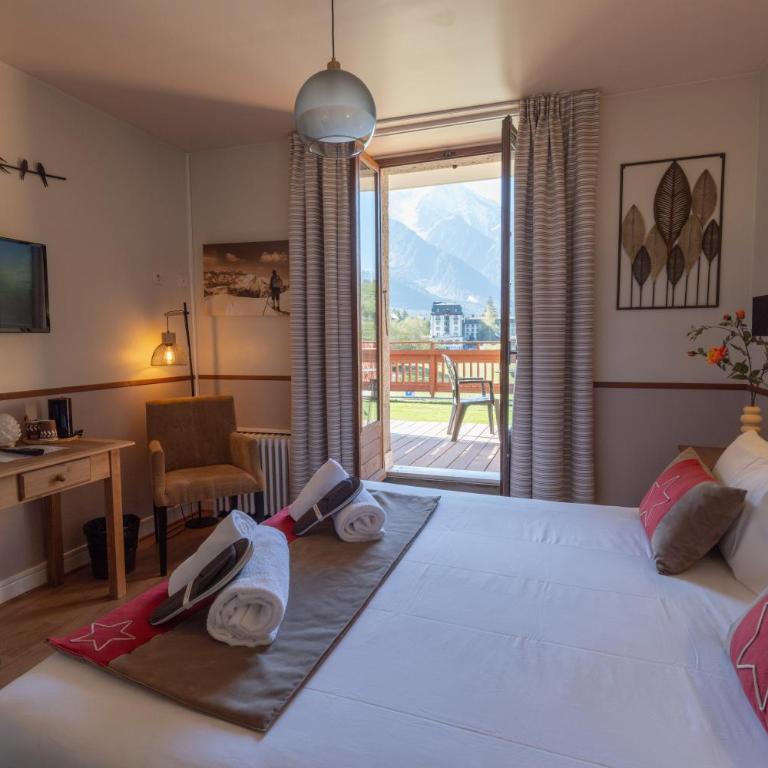 Chalet Hôtel La Sapinière - Chambre Double - Vue sur Aiguille du Midi - 8