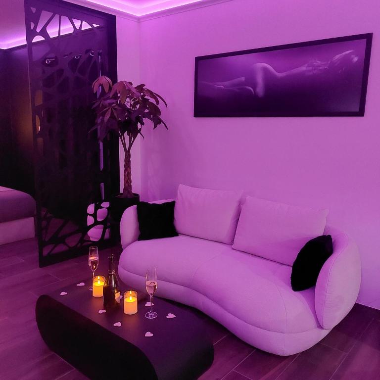 LA NUIT DES SECRETS Love Room 4 étoiles avec Jacuzzi et Sauna - Maison 1 Chambre - 9