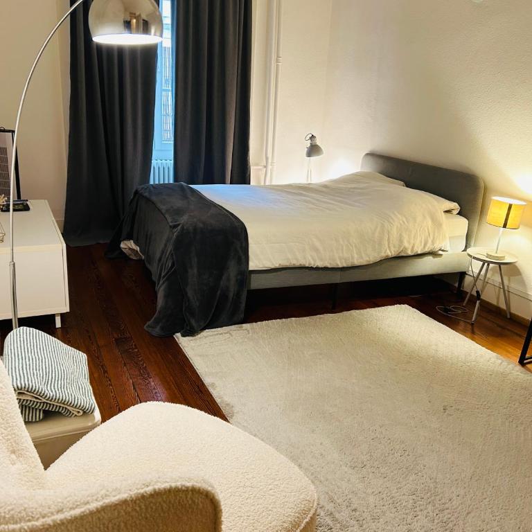 Grande chambre au bord du lac - Habitación Doble con patio - 1