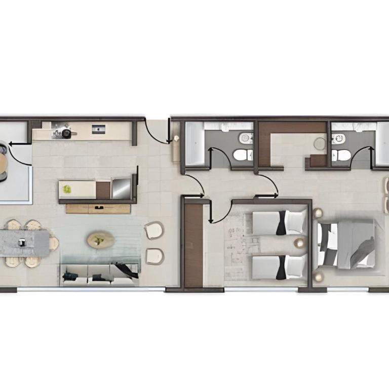 Torre 5* con Piscina, Gimnasio y Sauna en Palermo Soho - Apartamento Deluxe de 2 dormitorios con balcón - 11