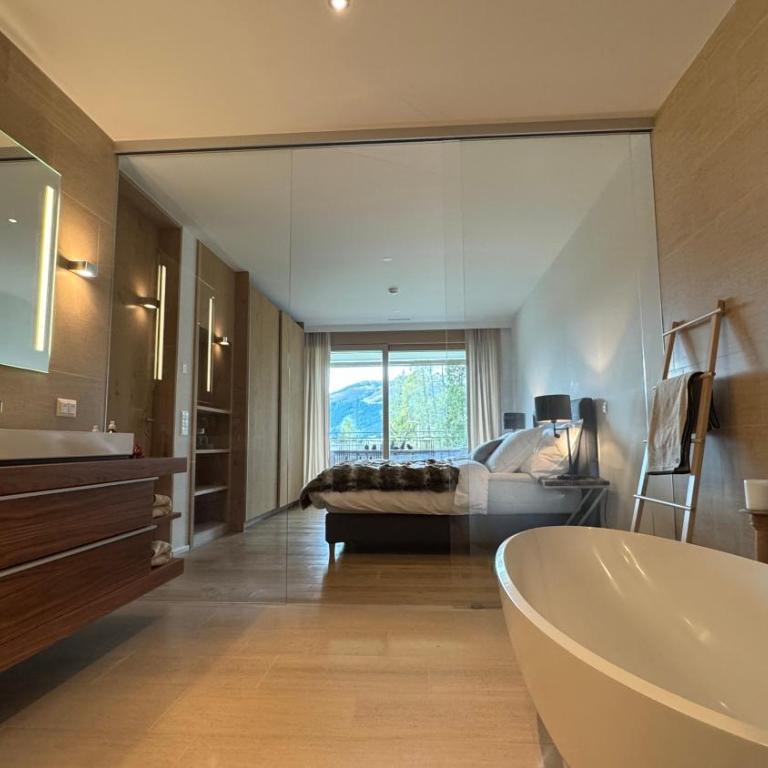 Alpine Luxury Apartment Davos with Spa Access to 5 Star Hotel - Apartment mit 2 Schlafzimmern - 65