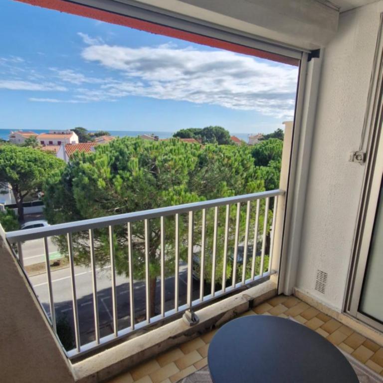 Le Corail Grand studio Vue mer avec loggia - Plage et port à 5 min à pied - parking privatif - Draps et ménage inclus - Apartment with Sea View - 2