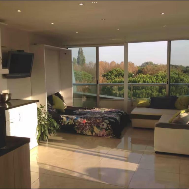 Studio 34m2 avec la terrasse 60m2, aperçu mer, parking, Clim, plage à 150 m,Wi-fi, piscine - Studio mit Terrasse - 37