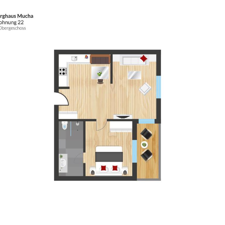 Berghaus Mucha - Ferienwohnungen - Deluxe Apartment mit 1 Schlafzimmer - 7