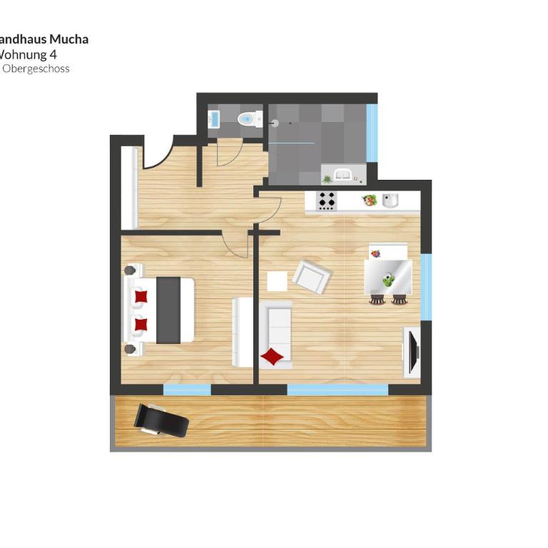 Landhaus Mucha - Ferienwohnungen - Premium Apartment mit 1 Schlafzimmer - 3