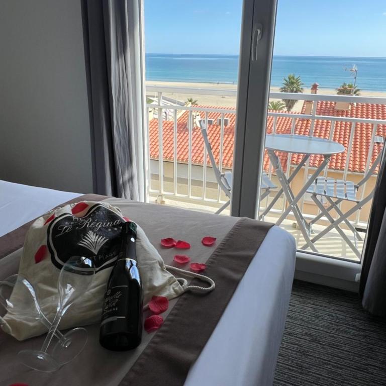 Le Regina Hôtel et restaurant Canet-plage - Chambre Double Confort - Vue sur Mer - 3