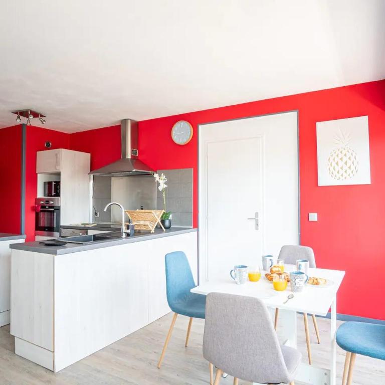 F4 - Terrasse & Parking Sur les toits du Havre - Appartement 3 Chambres - 14