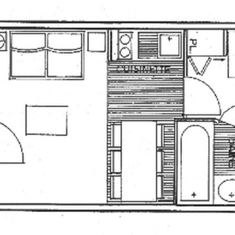 Studio cabine 4 pers, Les Saisies, animaux tolérés - FR-1-293-150 - Monolocale - 16