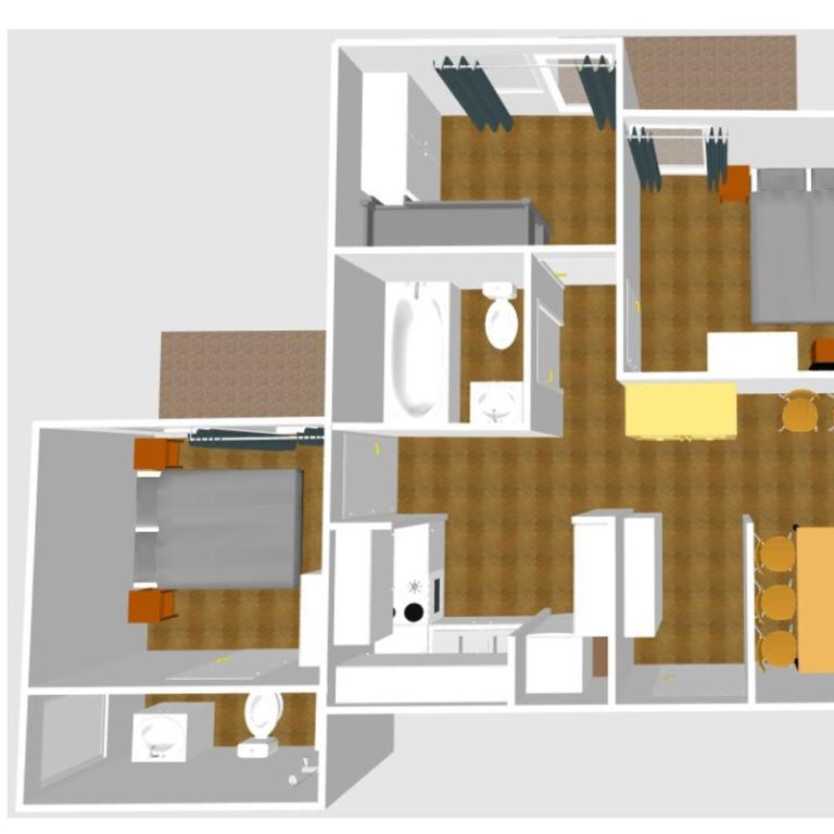 Appartement 4 pièces avec balcon, WiFi et parking couvert - Appartement 3 Chambres - 14