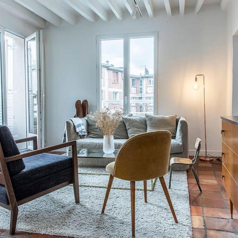 Montmartre, Patio! Sacré-Coeur! Stylish duplex! - Appartement 1 Chambre - 9