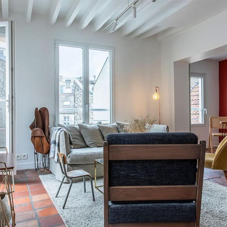 Montmartre, Patio! Sacré-Coeur! Stylish duplex! - Appartement 1 Chambre - 18