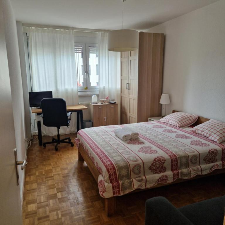 Room in Shared Apartment Geneva - Chambre Double avec Salle de Bains Commune - 2