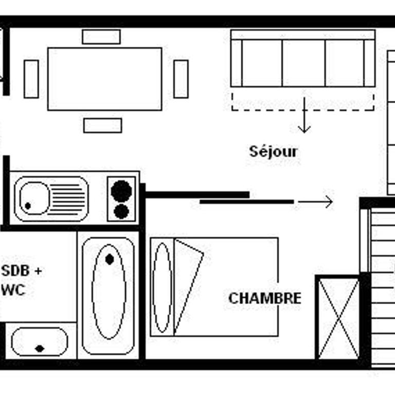 Appartement 4 pers. proche pistes avec balcon - FR-1-344-973 - Apartment - 14