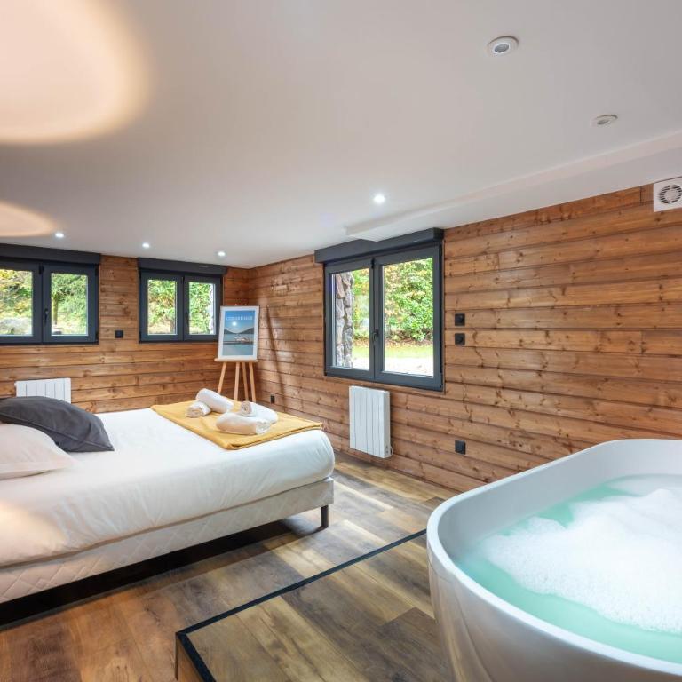 Chalet La Perle Verte, luxe, piscine, spa et sauna - Chalet - 9