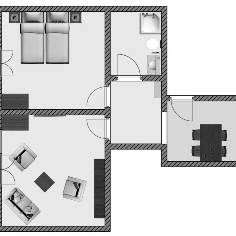 Chalet Soldanella - Apartment mit 1 Schlafzimmer und Terrasse nach Osten - 2