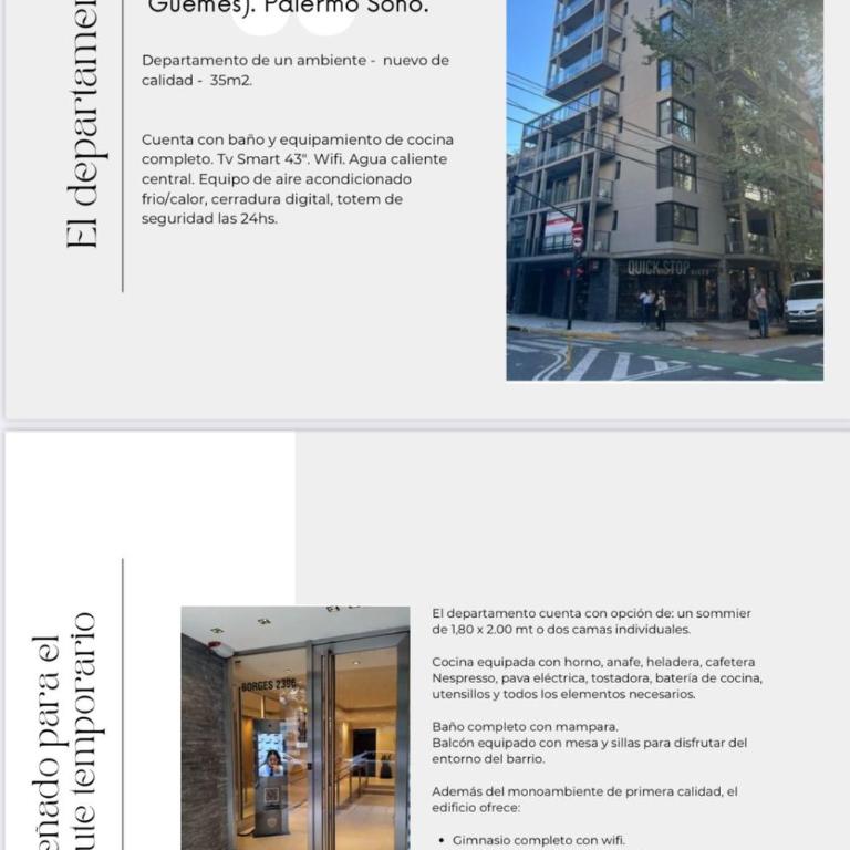 Monoambiente Borges Palermo Soho - Apartamento de 1 dormitorio - 4