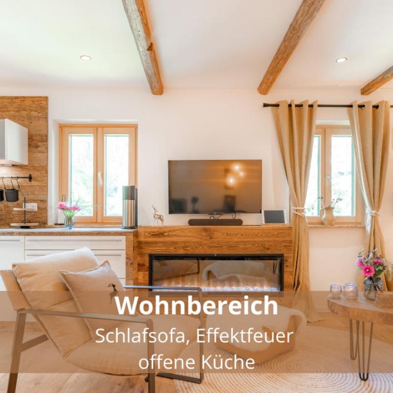 Chalet WaldHäusl luxuriöse Ferienwohnungen mit Sauna & Whirlpool, Kamin, Balkon oder Terrasse mit Bergblick - Deluxe Apartment - 9
