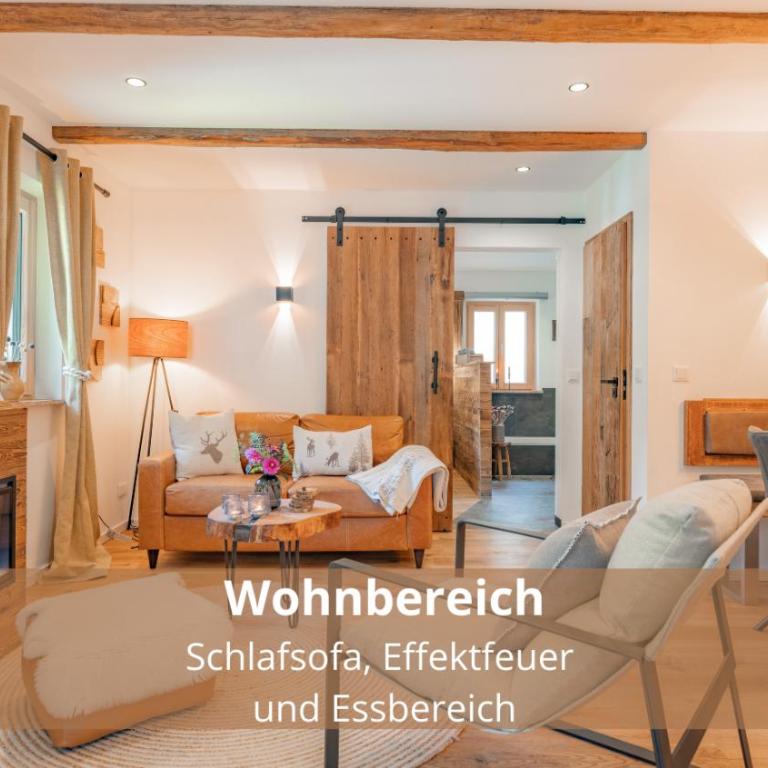 Chalet WaldHäusl luxuriöse Ferienwohnungen mit Sauna & Whirlpool, Kamin, Balkon oder Terrasse mit Bergblick - Deluxe Apartment - 12