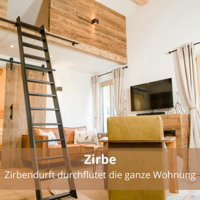 Chalet WaldHäusl luxuriöse Ferienwohnungen mit Sauna & Whirlpool, Kamin, Balkon oder Terrasse mit Bergblick - Superior Apartment mit Sauna - 11