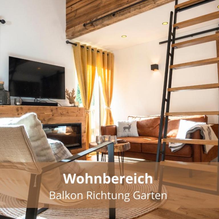 Chalet WaldHäusl luxuriöse Ferienwohnungen mit Sauna & Whirlpool, Kamin, Balkon oder Terrasse mit Bergblick - Deluxe Apartment - 15