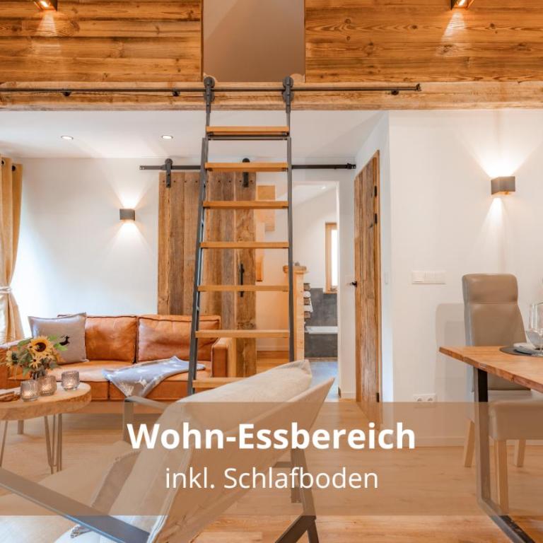 Chalet WaldHäusl luxuriöse Ferienwohnungen mit Sauna & Whirlpool, Kamin, Balkon oder Terrasse mit Bergblick - Deluxe Apartment - 14