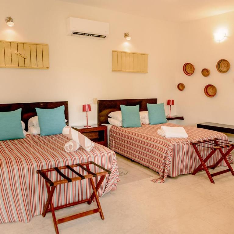 Hotel Puerto Holbox Beach Front - Habitación Doble con vistas al jardín - 2 camas dobles - 5