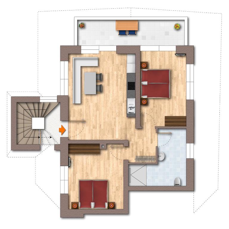 Landhaus Honsahof-Family Appartements Zillertal - Appartamento con 2 Camere da Letto e con Doccia - 10