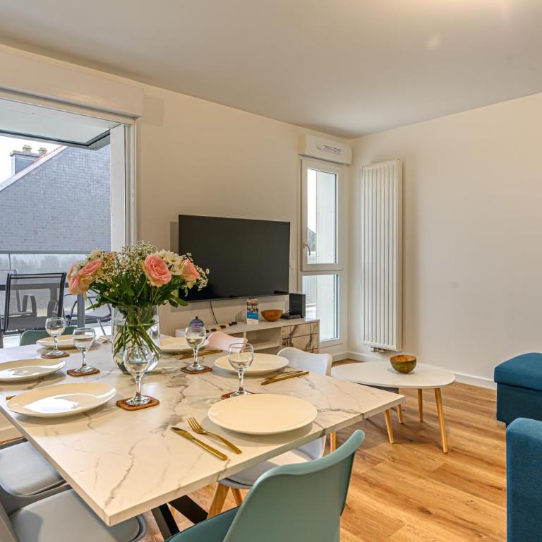 Le Loarwenn - Bel appt avec terrasse et parking - Appartement 3 Chambres - 6