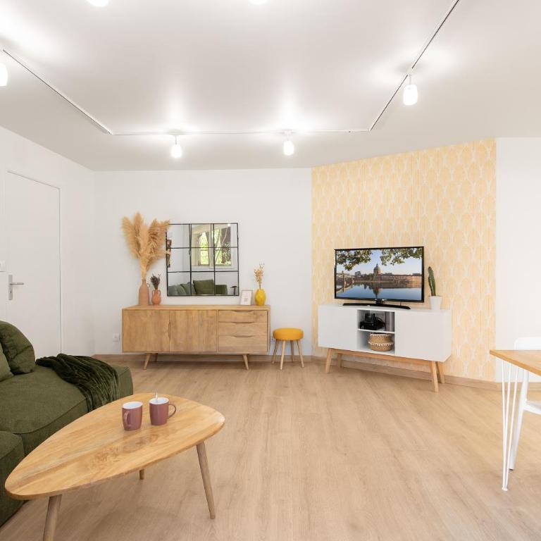 T2 Calme absolu - Coeur Toulouse - Saint Cyprien - climatisation - Terrasse arborée - One-Bedroom Apartment - 19