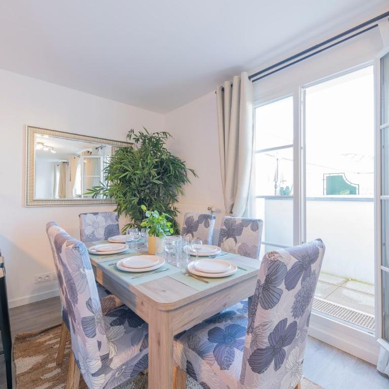 Le Cartier Appt F3, 7mn Disneyland, Parking,Terrace - Apartment mit 2 Schlafzimmern und Terrasse - 13