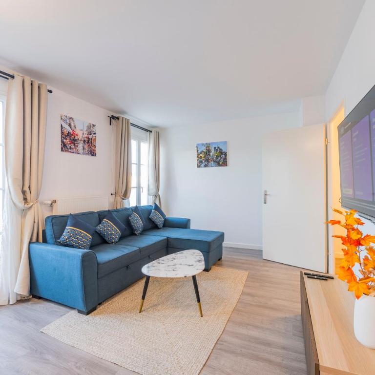 Le Cartier Appt F3, 7mn Disneyland, Parking,Terrace - Apartment mit 2 Schlafzimmern und Terrasse - 12