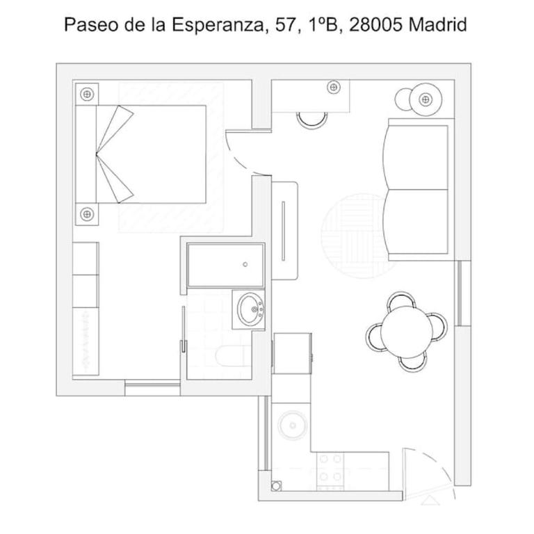 For You Rentals Apartamento temporal Moderno en Acacias con Excelente Ubicación en el Centro de Madrid PDE571 - Apartamento de 1 dormitorio - 38
