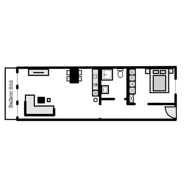 Landhaus Bauer - Apartment mit 1 Schlafzimmer und Balkon - 1