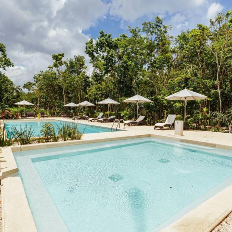 Close to Cenotes Private Pool 24hr Hr Security Gym Yoga Villa - Two-Bedroom Apartment with Private Pool - 6