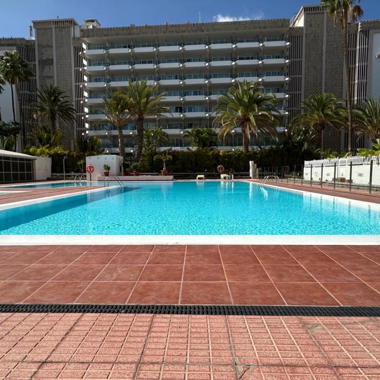 Top-Apartment in Apartamentos Danubio, 4 Etage, Poolblick und seitlicher Meerblick, Wohnzimmer und 1 Schlafzimmer, im Herzen von Playa del Inglés , Gran Canaria - One-Bedroom Apartment - 11