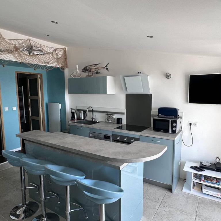 Panoramique mer, T2 climatisé neuf avec stationnement à 200 m du village - FR-1-768-55 - Appartement - 8
