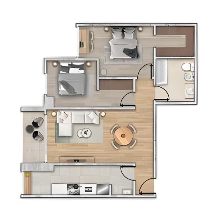 Experience Exclusive Chic Palermo High End Tower - Two-Bedroom Apartment with Balcony - 5