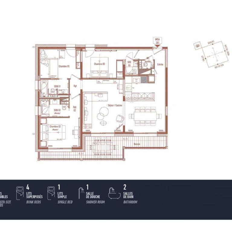 Antarès URSA 301 - luxury apartment ski inski out - Apartment - 9