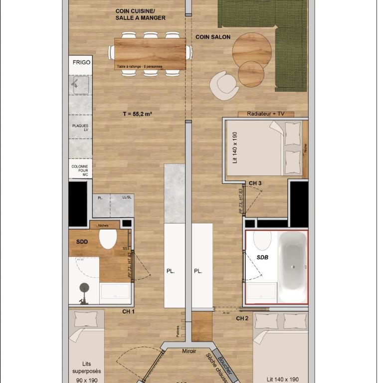 Arc 2000 -location Appartements et de 1 studio avec balcon, vue, ski in off, Wi-Fi - Appartement avec Vue et Balcon - 16