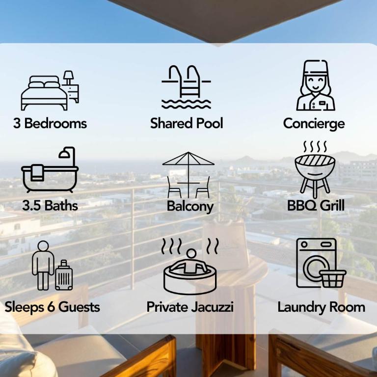 Cabo PH Stunning Rooftop with Jacuzzi - Apartamento - 18