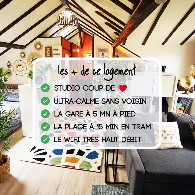 Studio "Sous les Toits" - Charmant et calme - Gare et Tram à 4 min - Apartment mit 1 Schlafzimmer - 1